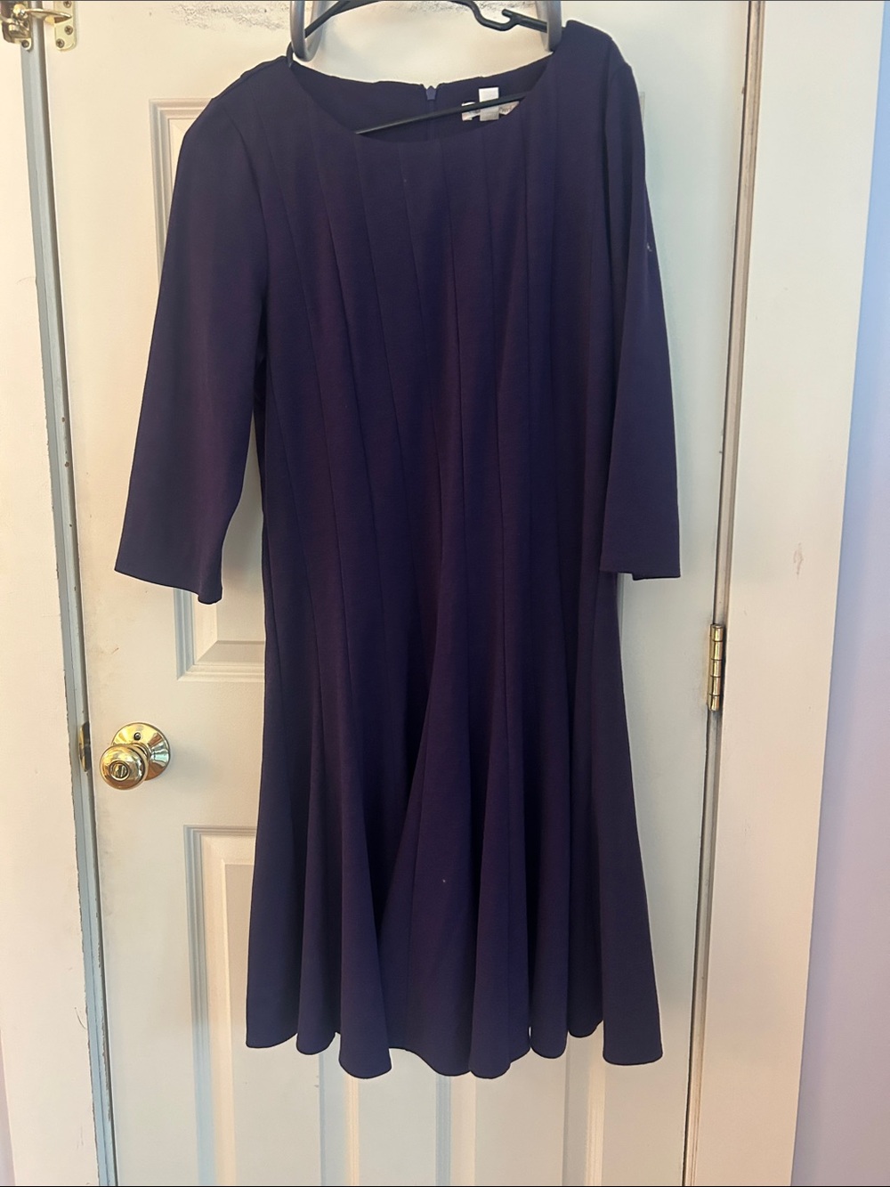 Classic Navy A-Line Dress - Elegant Women's Dress